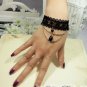 Sexy Black Crochet Bead Lace gothic slave Bracelet BR207