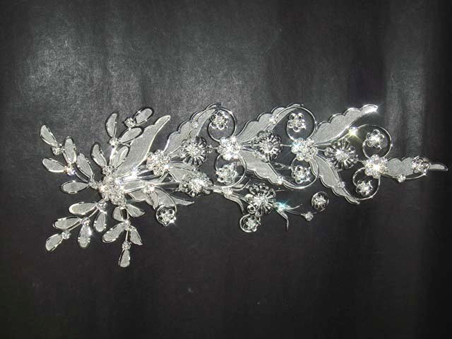 Bridal Rhinestone Flower Crystal Headpiece Headdress Hair tiara Comb RB374