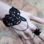 Gothic Lolita Sexy Black Belly dance slave bracelet -for very thin hand BR282