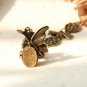 Gothic Lolita Sexy Flower Brown Copper Belly dance slave bracelet BR320