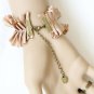 Gothic Lolita Sexy Flower Brown Copper Belly dance slave bracelet BR320
