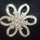 Bridal Flower crystal Cake scarf dress decoration Rhinestone Brooch pin PI432