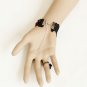 Gothic Lolita Sexy Flower Red black Belly dance slave bracelet BR294