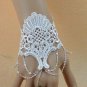 Gothic Lolita Sexy Flower lace  white Belly dance slave bracelet BR333