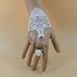 Gothic Lolita Sexy Flower lace  white Belly dance slave bracelet BR333