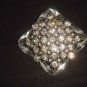 Bridal Square rhombus cake topper Crystal Rhinestone Brooch pin PI543