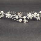 Bridal Rhinestone Crystal Prom Faux pearl Headpiece Hair tiara Comb RB556