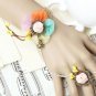 Sexy Lolita Belly dance flower colorful country Rabbit slave Bracelet BR332