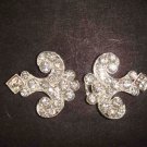 Bridal vintage Rhinestone clasp hook buckle button BU42