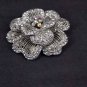 Bridal Cake topper decorating crystal Rose Flower Rhinestone Brooch pin PI571