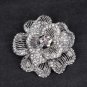 Bridal Cake topper decorating crystal Rose Flower Rhinestone Brooch pin PI571
