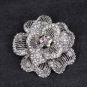 Bridal Cake topper decorating crystal Rose Flower Rhinestone Brooch pin PI571