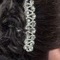 Bridal Rhinestone Crystal Prom 2 row Headpiece Hair tiara Comb RB589