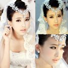 Bridal Rhinestone Crystal Crown Faux pearl Headpiece Headdress Hair tiara NR393A