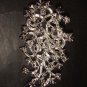 Bridal Rhinestone Crystal dangle Faux pearl Brooch pin PI360