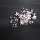 Bridal butterfly crystal rhinestone headpiece hair tiara topknot comb RB616