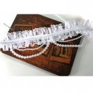 Gothic sexy Lolita Bridal Lace Faux pearl Prom Ribbon Hair tiara necklace NR332
