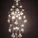 Bridal Crystal Chandelier dangle Rhinestone Brooch pin PI149