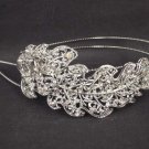 Bridal Rhinestone Leaf headpiece AB crystal Hair tiara Comb HR171