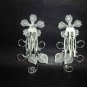 2 pcs pair Flower Bridal Rhinestone crystal Hair tiara Comb RB446