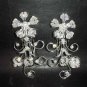 2 pcs pair Flower Bridal Rhinestone crystal Hair tiara Comb RB446