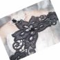 Gothic Lolita Lace Crochet Bead Flower Black Choker necklace NR260