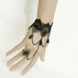 Gothic Lolita Sexy Flower dangle black Belly dance slave bracelet BR327