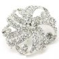 Bridal Cake Dress decoration Faether crystal Rhinestone Brooch pin PI592
