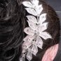 Bridal Rhinestone crystal flower leaves Hair Comb RB625
