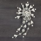 Bridal Rhinestone Flower Headpiece crystal Hair tiara crown Comb RB489