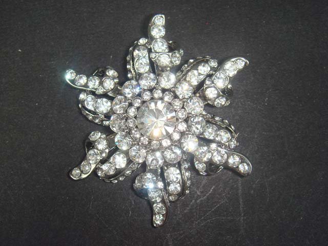 Bridal cake topper dress scarf decoration Rhinestone Brooch pin PI415