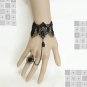 Gothic Lolita Sexy Flower black Belly dance slave bracelet thin hand BR326