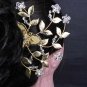 Bridal Crystal Rhinestone silver gold tone Flower Hair tiara Comb RB619