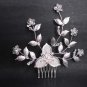 Bridal Crystal Rhinestone silver gold tone Flower Hair tiara Comb RB619