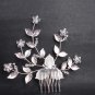 Bridal Crystal Rhinestone silver gold tone Flower Hair tiara Comb RB619