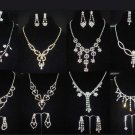 Bridal Rhinestone crystal dangle bling necklace earrring set NR358