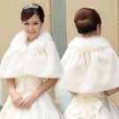 Bridal Faux Fur Shrug Ivories Off white Shawl Stole Wrap Cape SF146