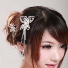 Bridal Faux pearl Crystal Rhinestone Headpiece butterfly Hair tiara Comb RB532