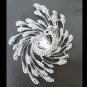 Bridal peacock vintage style crystal Rhinestone brooch pin PI599
