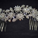 Bridal Crystal Rhinestone Headpiece Flower Hair tiara Comb RB609