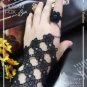 Gothic Lolita Sexy Flower black Belly dance slave bracelet BR350