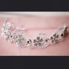 Bridal Rhinestone crystal Flower headpiece Adjustable forehead band Tiara HR230