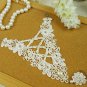 Sexy Belly dance Lolita Crochet flower white Lace gothic slave Bracelet BR325