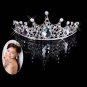 Bridal Rhinestone Crystal topknot crown Headdress Headpiece Hair tiara HR208