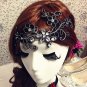 Bridal Rhinestone Black forehead deco flower lace Hair tiara topknot BA178