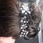 Bridal Rhinestone crystal Flower Faux pearl Adjustable forehead band Tiara HR227