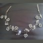 Bridal Rhinestone crystal heart gold tone Adjustable forehead band Tiara HR224
