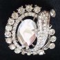 Bridal vintage style crystal Rhinestone brooch pin PI596