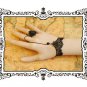 Gothic Lolita Sexy Bow black Belly dance slave bracelet - thin hand BR361