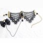 Gothic Lolita Sexy Bow black Belly dance slave bracelet - thin hand BR363